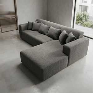 2-Piece L-Shape Couch with Back Cushions